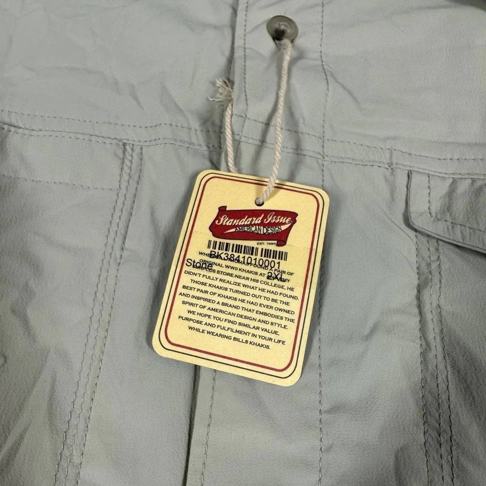 Bills Khakis Men's Short Sleeve Shirt Light Beige Size XXL Two Pockets NWT